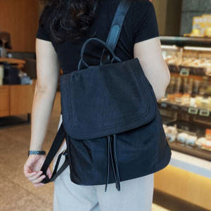 法国ZAMP新帽檐双肩包女小众轻便牛津防水布背包中号通勤背包女包