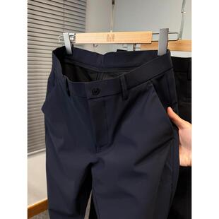 裤子男款秋冬季2025新款高端商务直筒男士休闲西裤加绒加厚长裤子