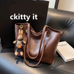 ckitty it2025复古大包女大容量包包日常通勤百搭托特包小个子