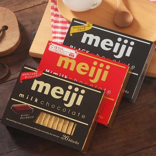 日本Meiji明治钢琴排块巧克力夹心牛奶榛子抹茶进口零食品