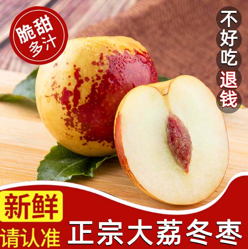 冬枣新鲜大枣现货陕西大荔冰糖枣子鲜枣时令水果当季现摘精品红枣