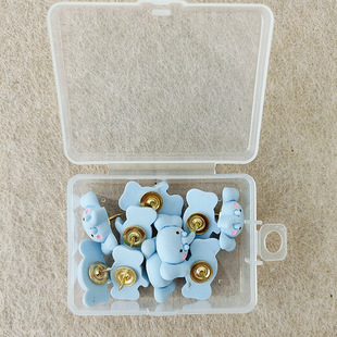 蓝色小象钉剧本杀线索展示墙贴可定制尺寸毛毡板软木板装饰钉图钉