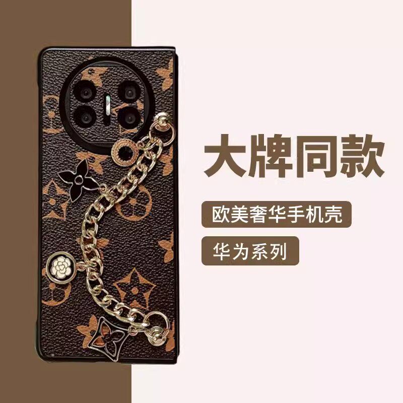 欧美风/壳膜一体 适用华为mateX5手机壳新款X6典藏版斜挎链条X7可背带挂绳X3保护套全包防摔X2高档个性潮男女