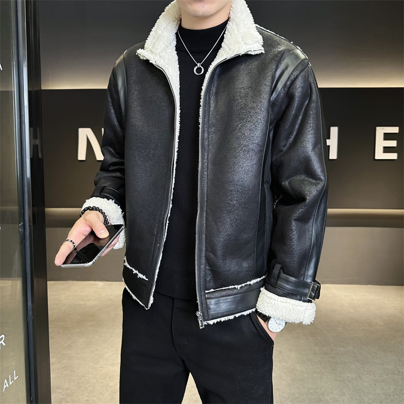 冬季男士皮毛一体外套D248-002-P170,男装皮衣,电商D248