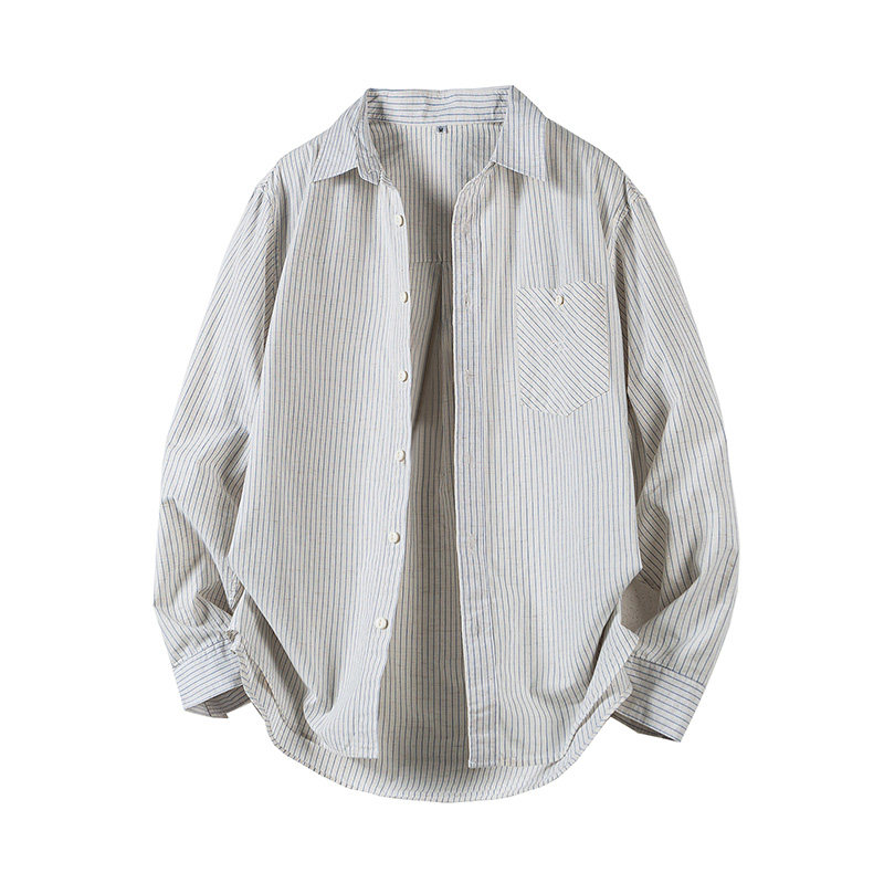 春季上新棉麻长袖衬衫外套MS37-P85，男装衬衫，电商D248