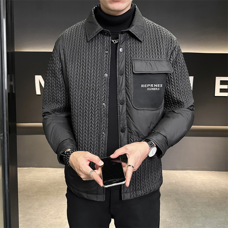 冬季男士轻薄款衬衫领羽绒服外套D248-YR8286-P220,男装衬衫,电商D248