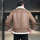 冬季男士皮毛一体外套加厚皮衣夹克D248-28260-P230，男装夹克，电商D248