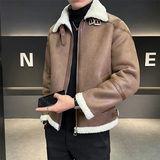 冬季男士皮毛一体外套加厚皮衣夹克D248-28260-P230，男装夹克，电商D248