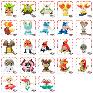 日版宝可梦中心fit系列 第六世代 哈力栗火狐狸呱呱泡蛙毛绒