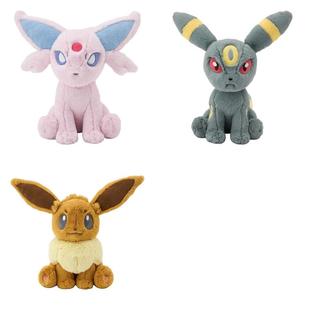 日版宝可梦中心松软抱抱 太阳伊布月亮伊布 毛绒抱枕靠垫