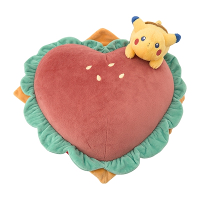 美版宝可梦中心PIKACHU DINER皮卡丘汉堡抱枕靠垫