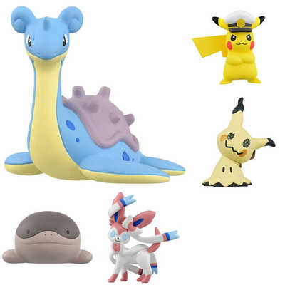 TOMY宝可梦MC系列MONCOLLE拉普拉斯皮卡丘谜拟丘土王 手办 MS