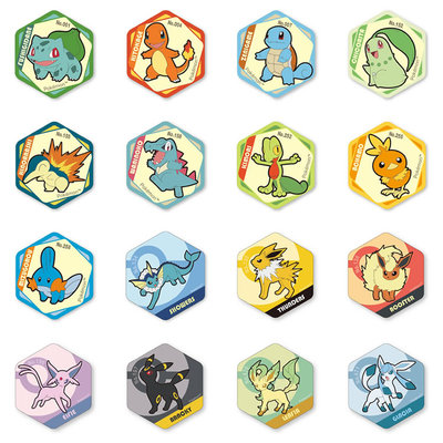 eyeup宝可梦可组合蜂窝状亚克力冰箱贴BIG磁铁 妙蛙种子 伊布家族