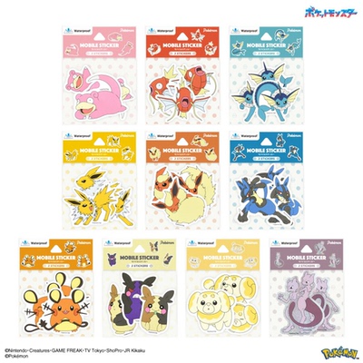 gourmandise宝可梦 呆呆兽鲤鱼王水伊布路卡利欧咚咚鼠 手机贴纸