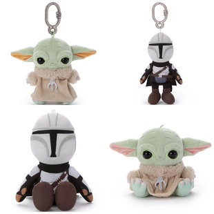 TOMY迪士尼星球大战曼达洛人 古古 尤达宝宝 丁·贾林 毛绒挂件