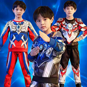 潮 套装 奥特曼衣服童装 卫衣男童两件套赛罗布鲁欧布运动圆领长袖