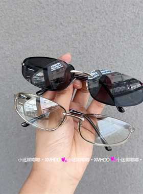 复古欧美风五矿水银色墨镜