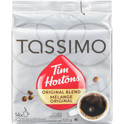 加拿大TASSIMO胶囊咖啡Tims/TIM HORTONS中烘14粒适用博世咖啡机