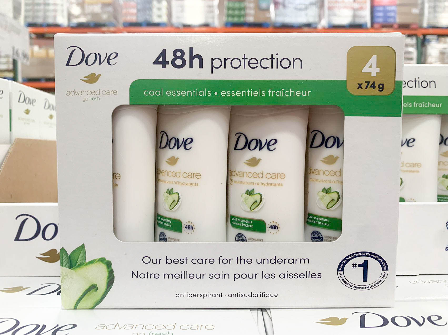 加拿大原装DOVE多芬香体止汗膏清新黄瓜味除异味单支套装