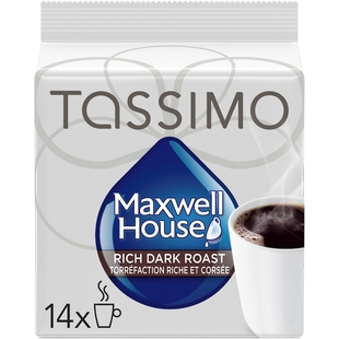 加拿大TASSIMO胶囊咖啡MAXWELL重度烘焙14粒适用博世咖啡机