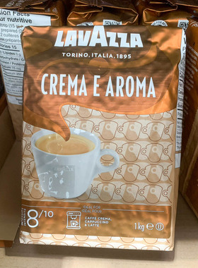 加拿大代购LAVAZZA乐维萨CREMA E AROMA香浓中度烘焙咖啡豆1KG