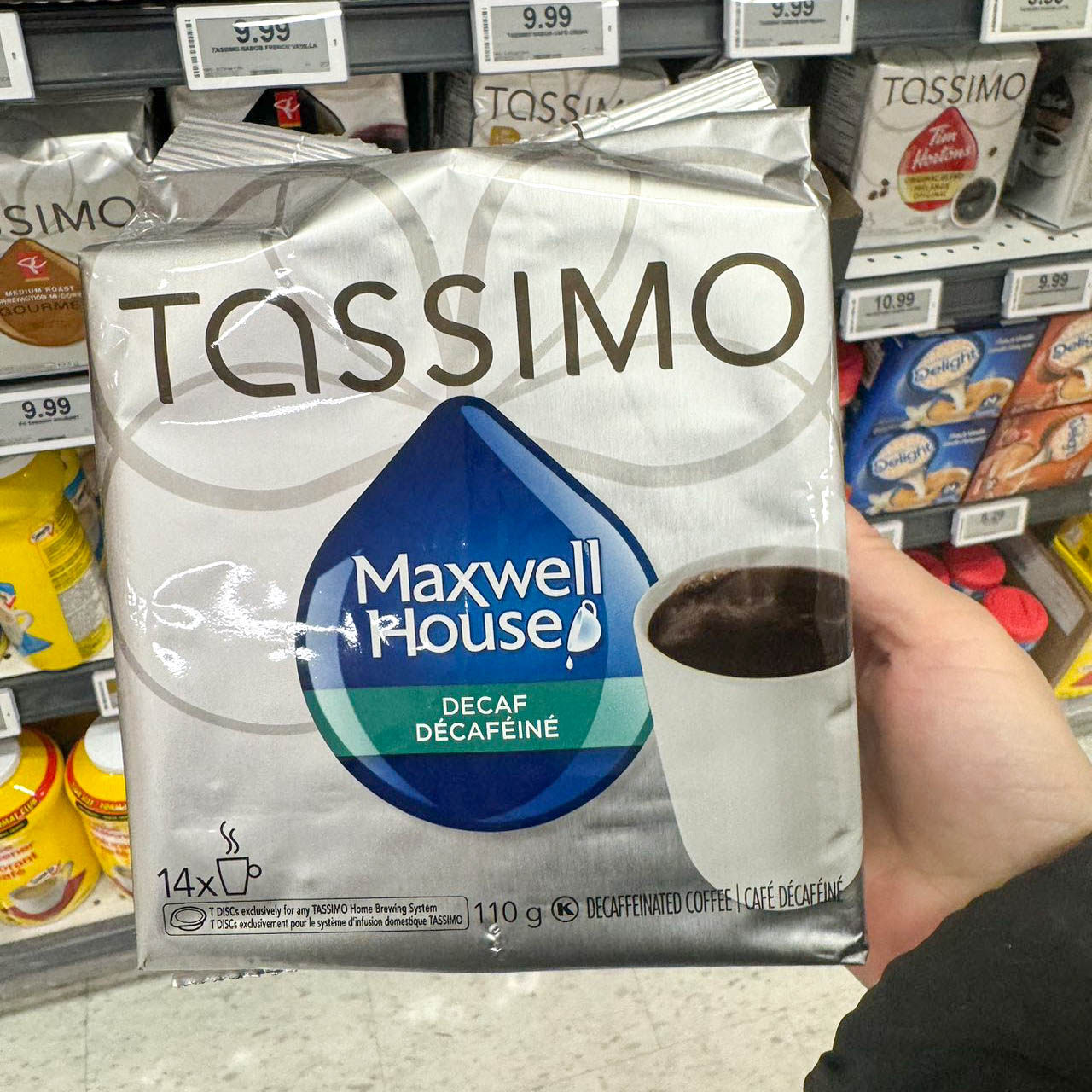 加拿大tassimo脱咖啡因胶囊咖啡maxwell中度14粒适用博世咖啡