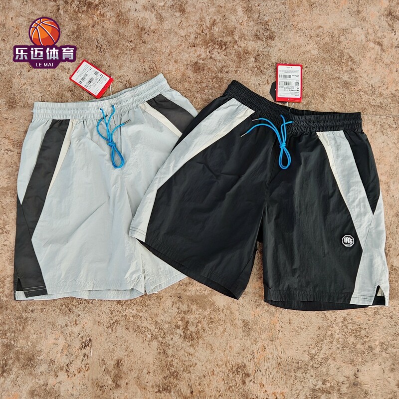 李宁反伍系列BADFIVE男子速干透气休闲运动短裤AKSU445