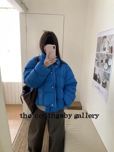 HYGGE韩系简约保暖面包服小个子羽绒服短款25年新款立领宽松加厚