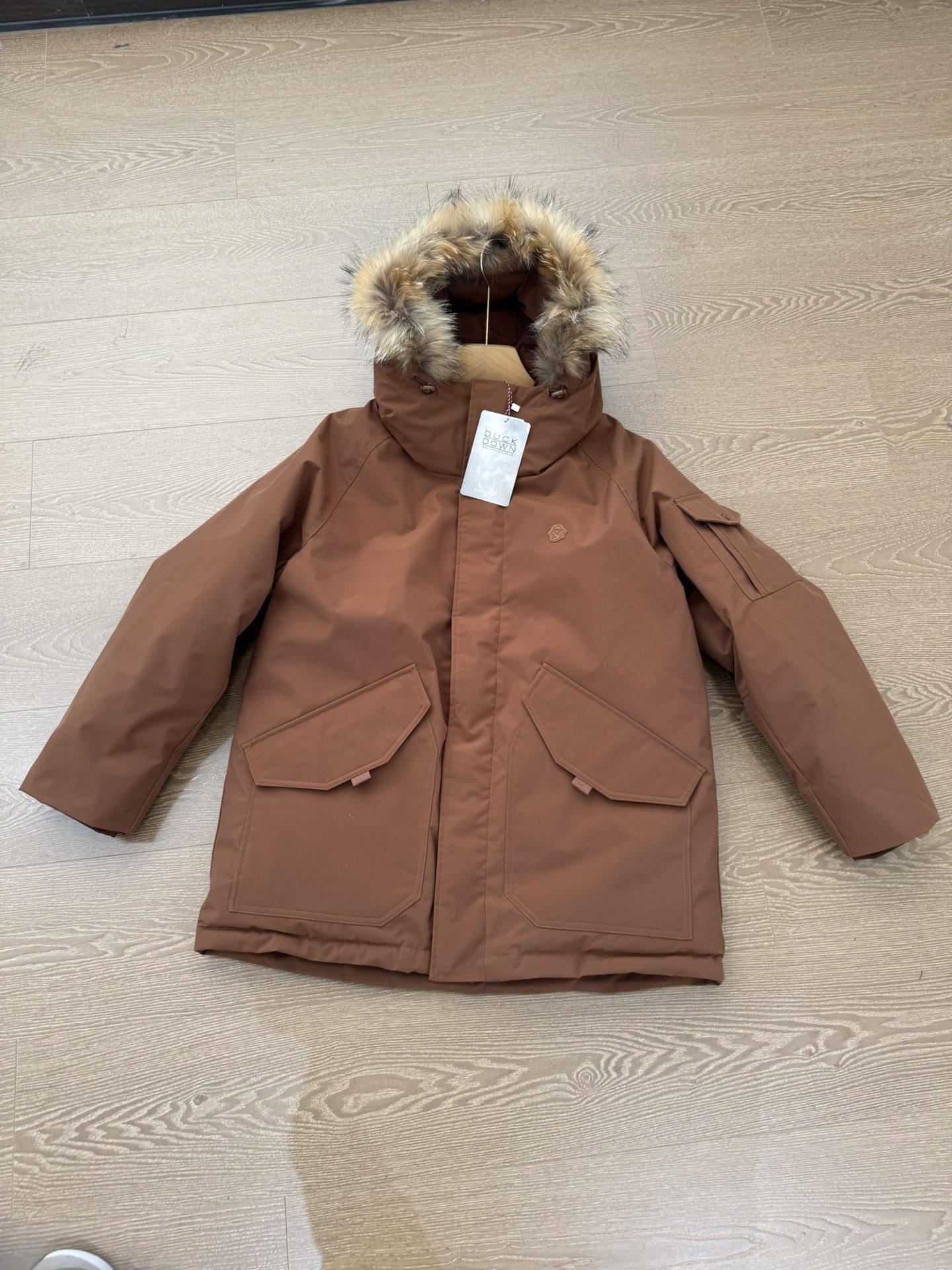 2025新款男装宽松连帽羽绒服男毛领加厚保暖外套中长款冲锋衣棉服