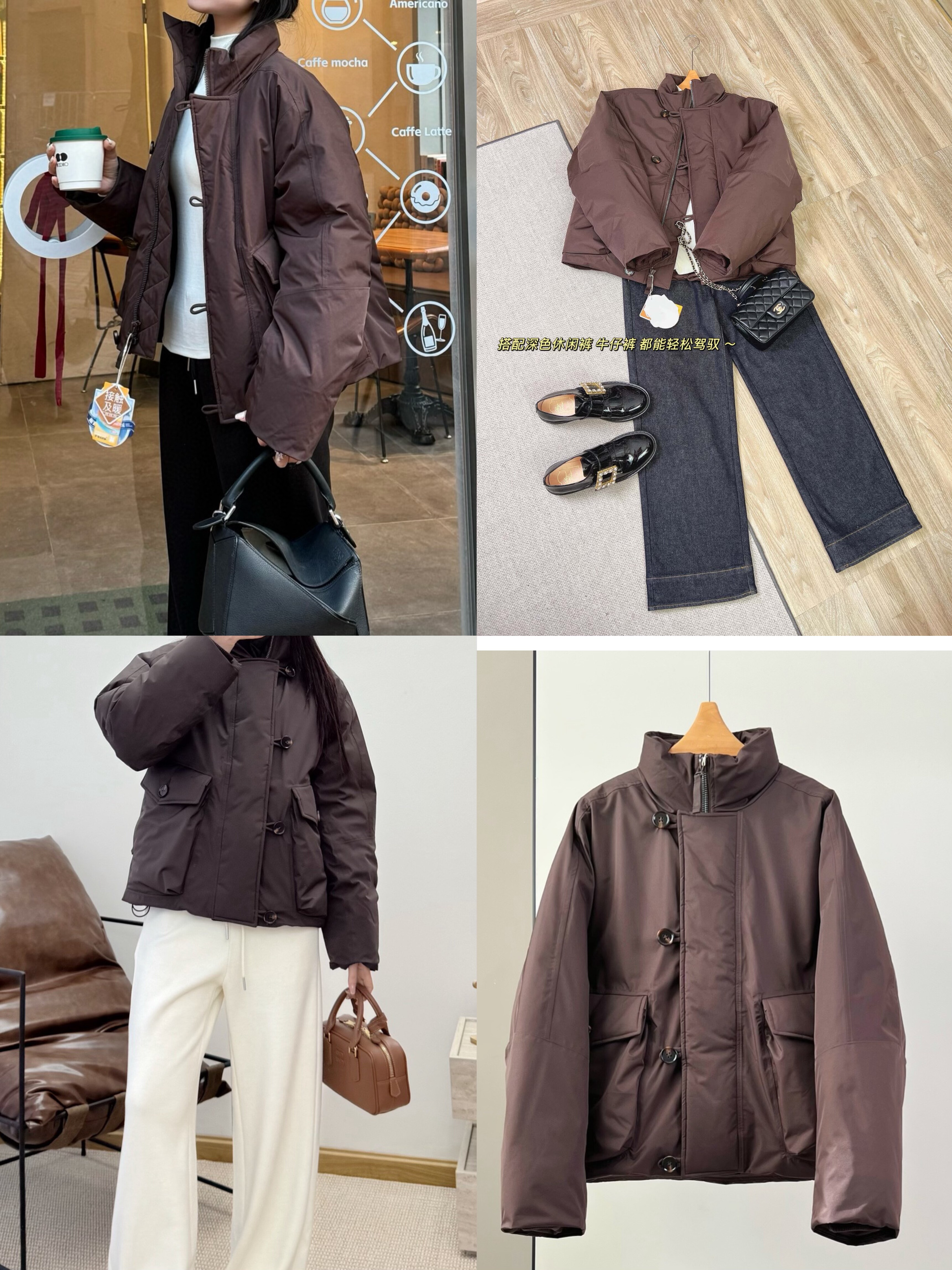 2026年新款女装韩系羽绒服女短款立领外套宽松90鹅绒上衣棉服工装