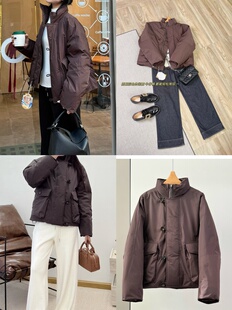 2026年新款女装韩系羽绒服女短款立领外套宽松90鹅绒上衣棉服工装