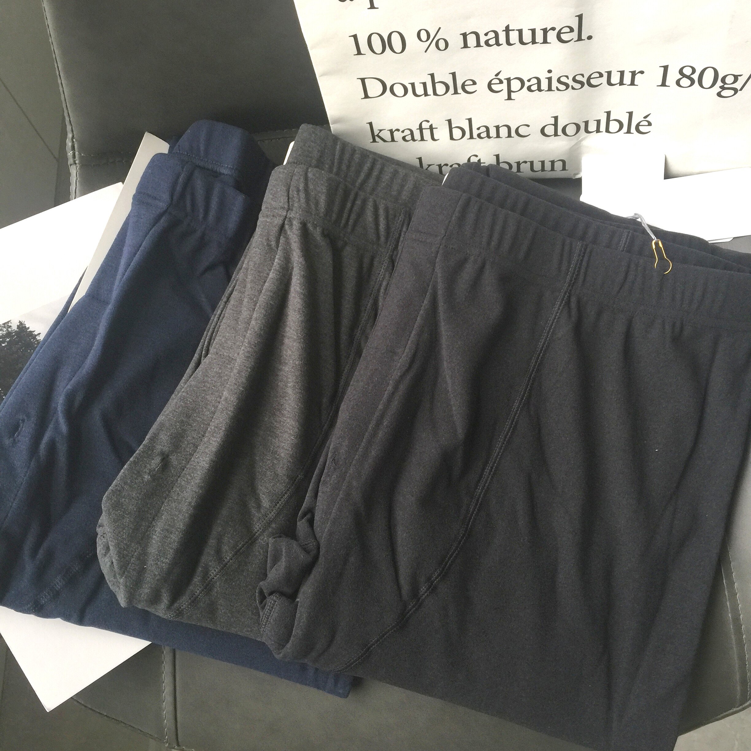舒逸982羊毛绒双护膝男裤秋冬季磨毛加大码柔软舒适保暖随身秋裤