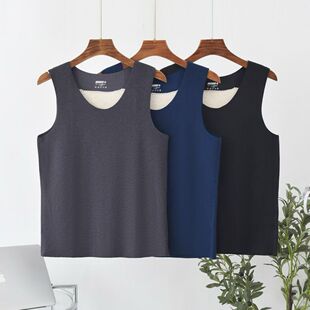 家喜165秋冬男士暖阳德绒羊毛蚕丝双护背心无痕时尚内搭保暖坎肩