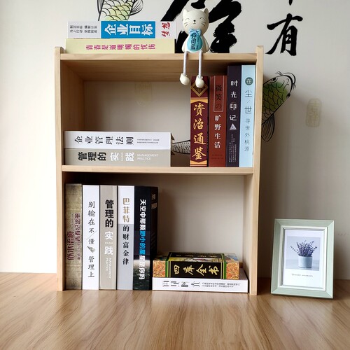简约台面厨房多层松木办公室书柜