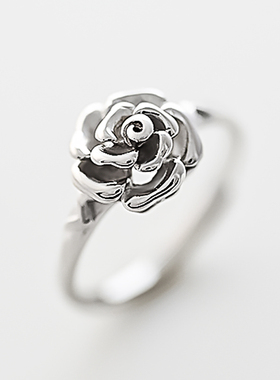 玫瑰花朵925纯银不变色戒指女