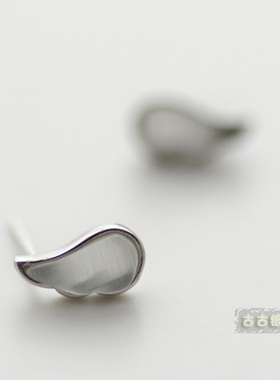 翅膀耳钉925纯银猫眼石女