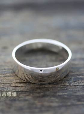 永恒光面990足银活口可调节戒指