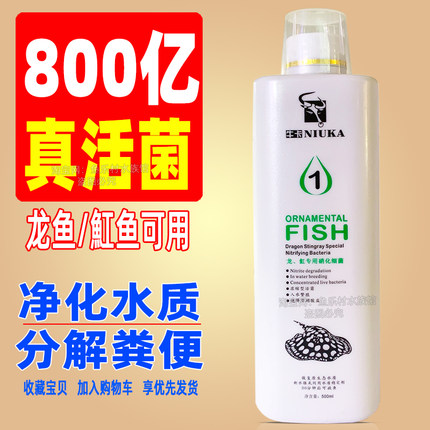 硝化细菌鱼缸专用海水海缸活菌一号英牌科迪自来水养鱼除氯净水剂