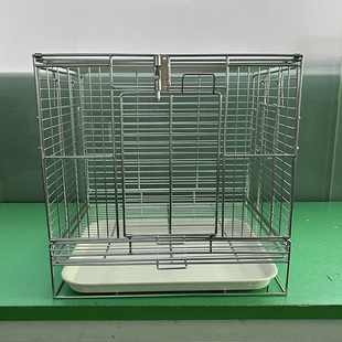 304不锈钢鹦鹉笼鸟笼中小宠物笼乌鸦八哥外出可折叠笼36*27*36㎝
