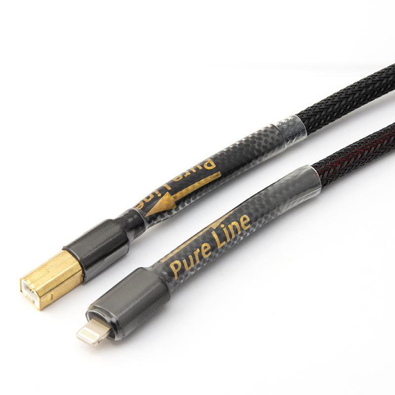 Canare佳耐美苹果手机otg解码器dac数据连接线lightning转USB-B方