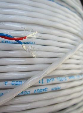 牛筋PUR 德国LEONI特氧龙耐高温2芯讯号线2*0.3平