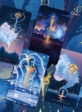 正版灯塔塔罗牌唯美治愈系泛韦特塔luo牌桌游卡罗牌tarot