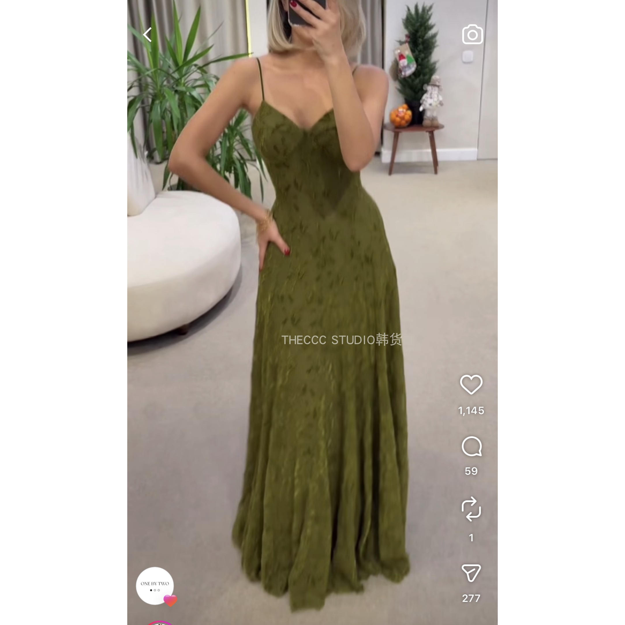 韩货代购25秋冬 性感V领蕾丝女人味鱼尾长裙拖地吊带优雅礼服裙