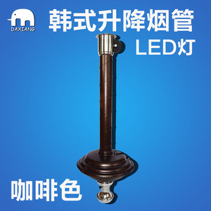 烤肉店伸O缩玻璃排烟管韩式吸烟罩火锅排风烧烤排烟设备抽烟机