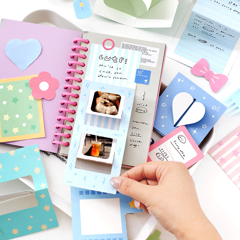 手帐小机关diy材料包立体手工创意便签手账日记拼贴相册装饰素材