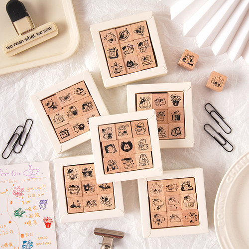 9枚入时光记录手帐印章套装