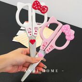 KT猫可爱卡通剪刀家用学生手账贴纸裁剪不锈钢剪纸刀库洛米美工刀