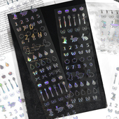 闪耀瞬间PET烫银模切胶带简约ins银色星星兔子气泡手帐装 饰小图案