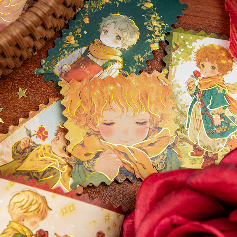 30张王子烫金邮票贴纸