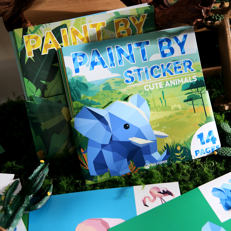 益趣动物园拼图贴纸书